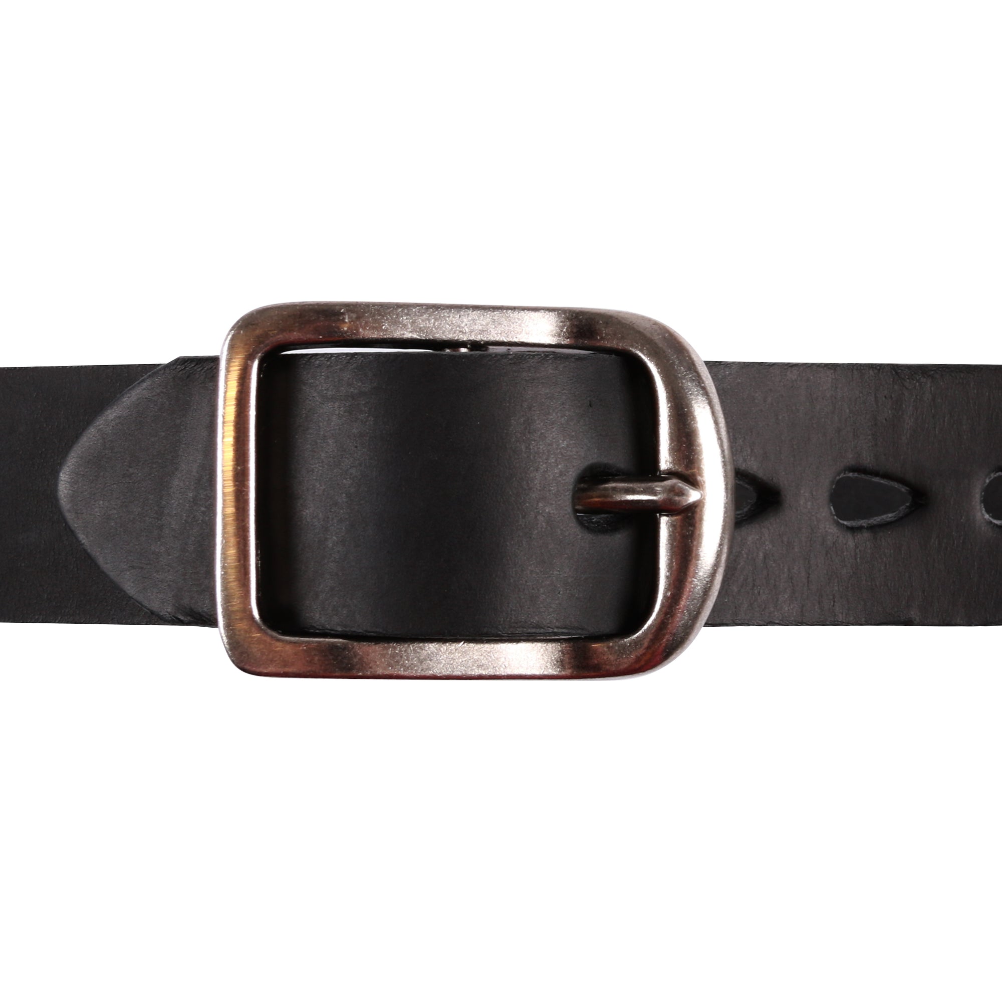 NAKED & FAMOUS Ceinture Épaisse en Cuir Noir