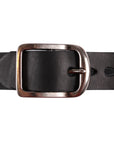 NAKED & FAMOUS Ceinture Épaisse en Cuir Noir