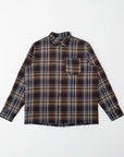 NAKED AND FAMOUS True Shirt Slub Yarn Flannel - Navy