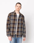 NAKED AND FAMOUS True Shirt Slub Yarn Flannel - Navy