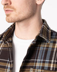 NAKED AND FAMOUS True Shirt Slub Yarn Flannel - Navy