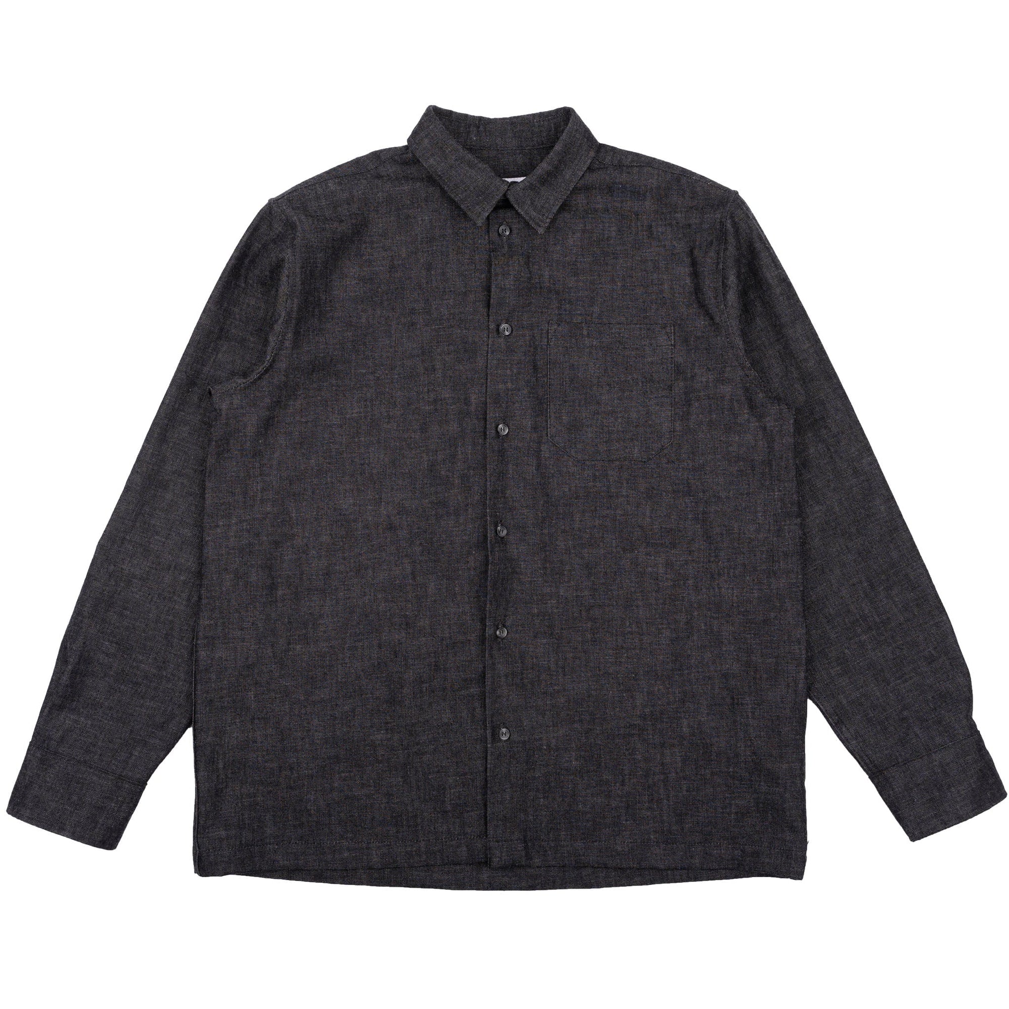 NAKED & FAMOUS True Shirt - Black Lightweight Denim - Black