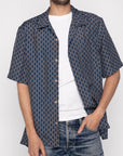 NAKED & FAMOUS Aloha Vintage Pique Shirt in Blue
