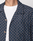 NAKED & FAMOUS Aloha Vintage Pique Shirt in Blue