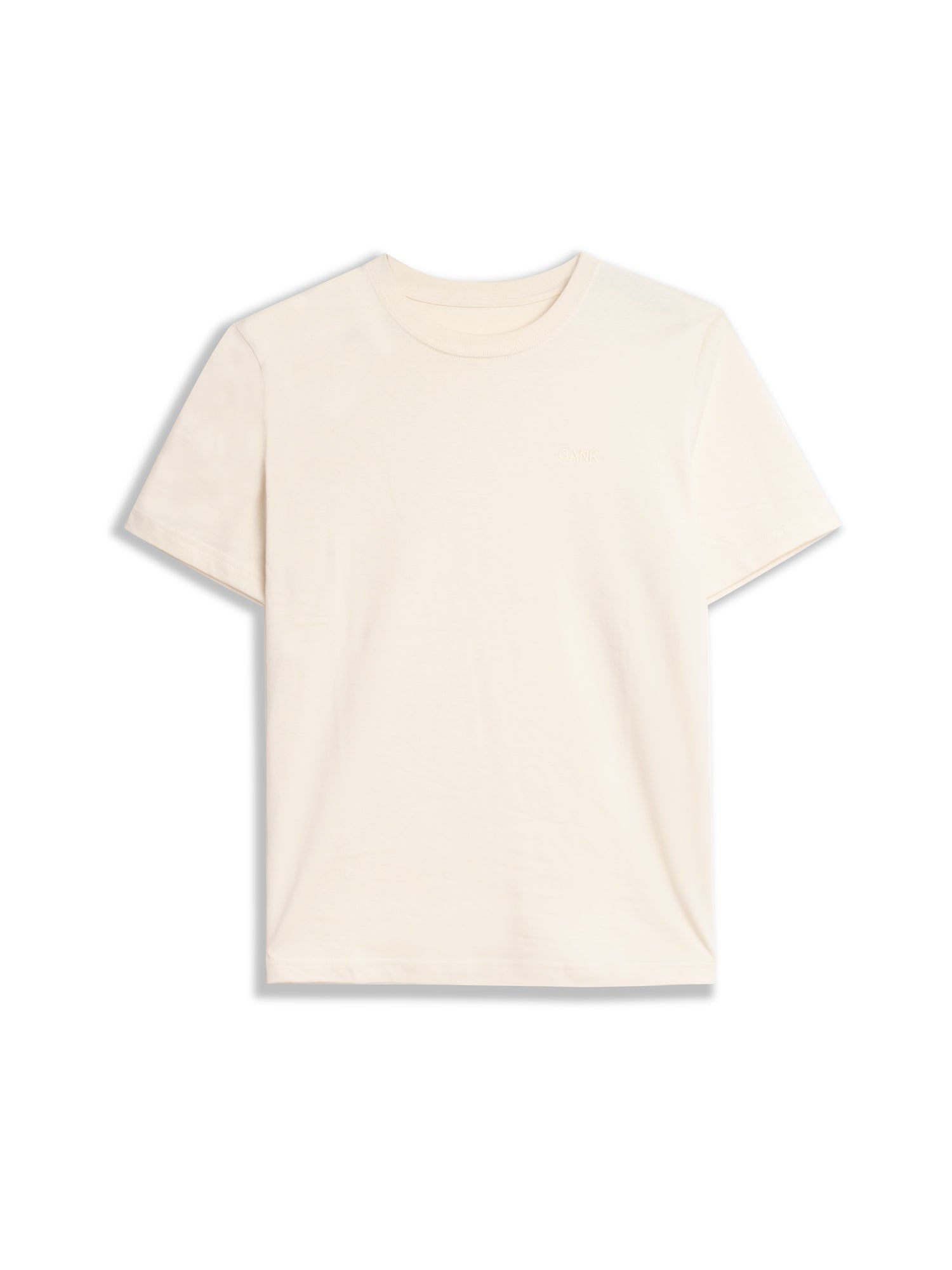 GANK T-Shirt crème brodé ton sur ton