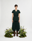 HOUSE OF DWIR - Amri Dress - Black/Dark Green