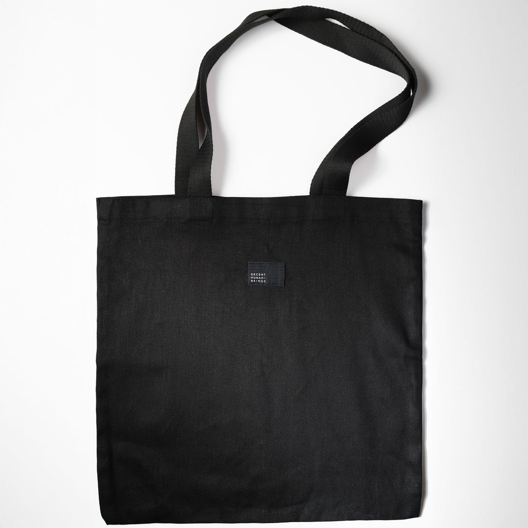 DECENT HUMAN-BEINGS Tote bag DHB en noir