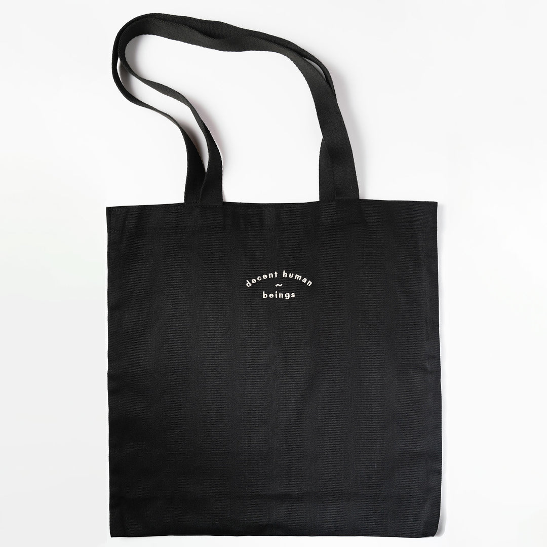 DECENT HUMAN-BEINGS Tote bag DHB en noir