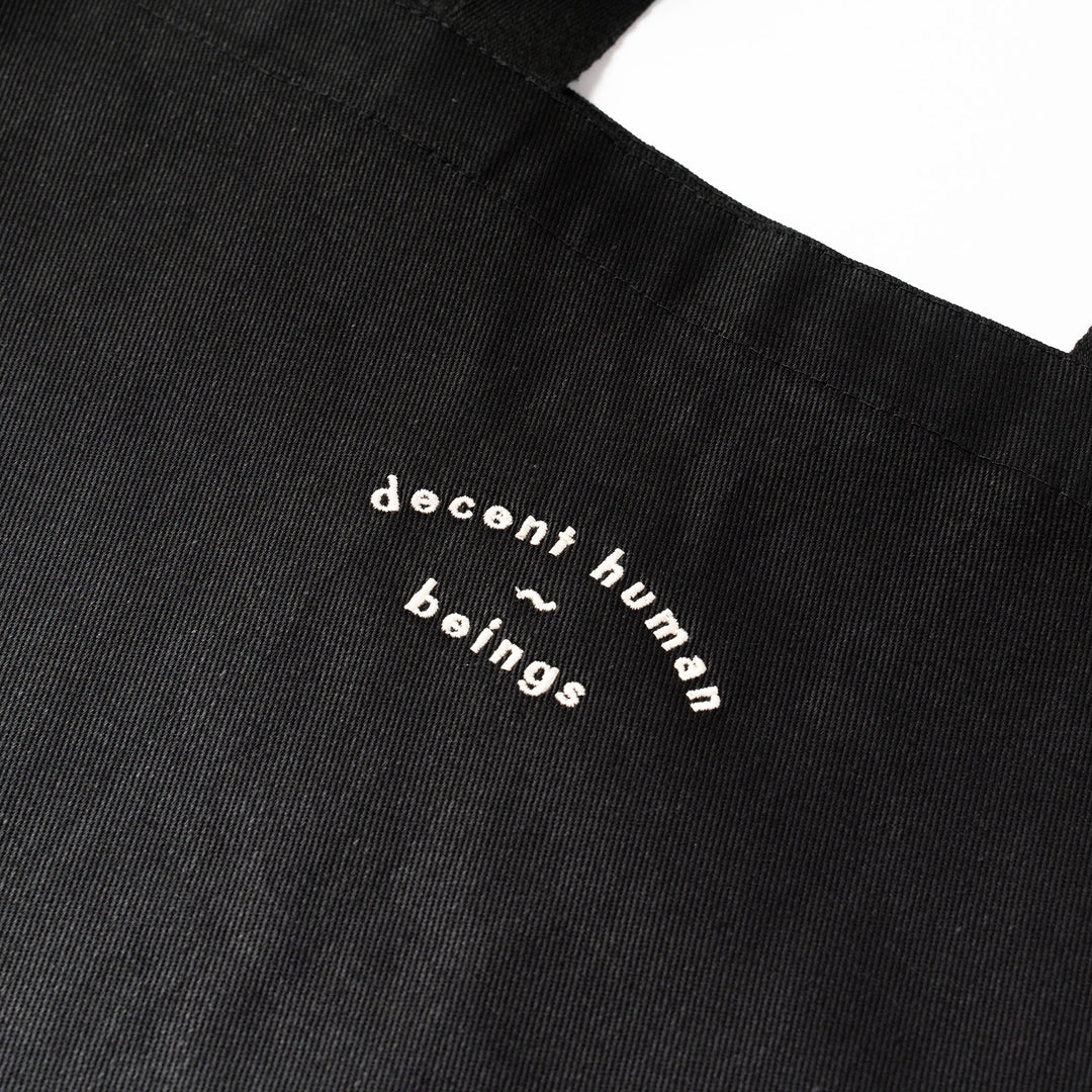 DECENT HUMAN-BEINGS Tote bag DHB en noir