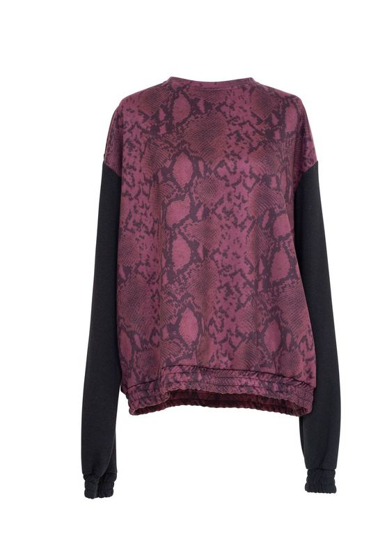 OSCAR MENDOZA chandail manches longues rouge imprimé crocodile