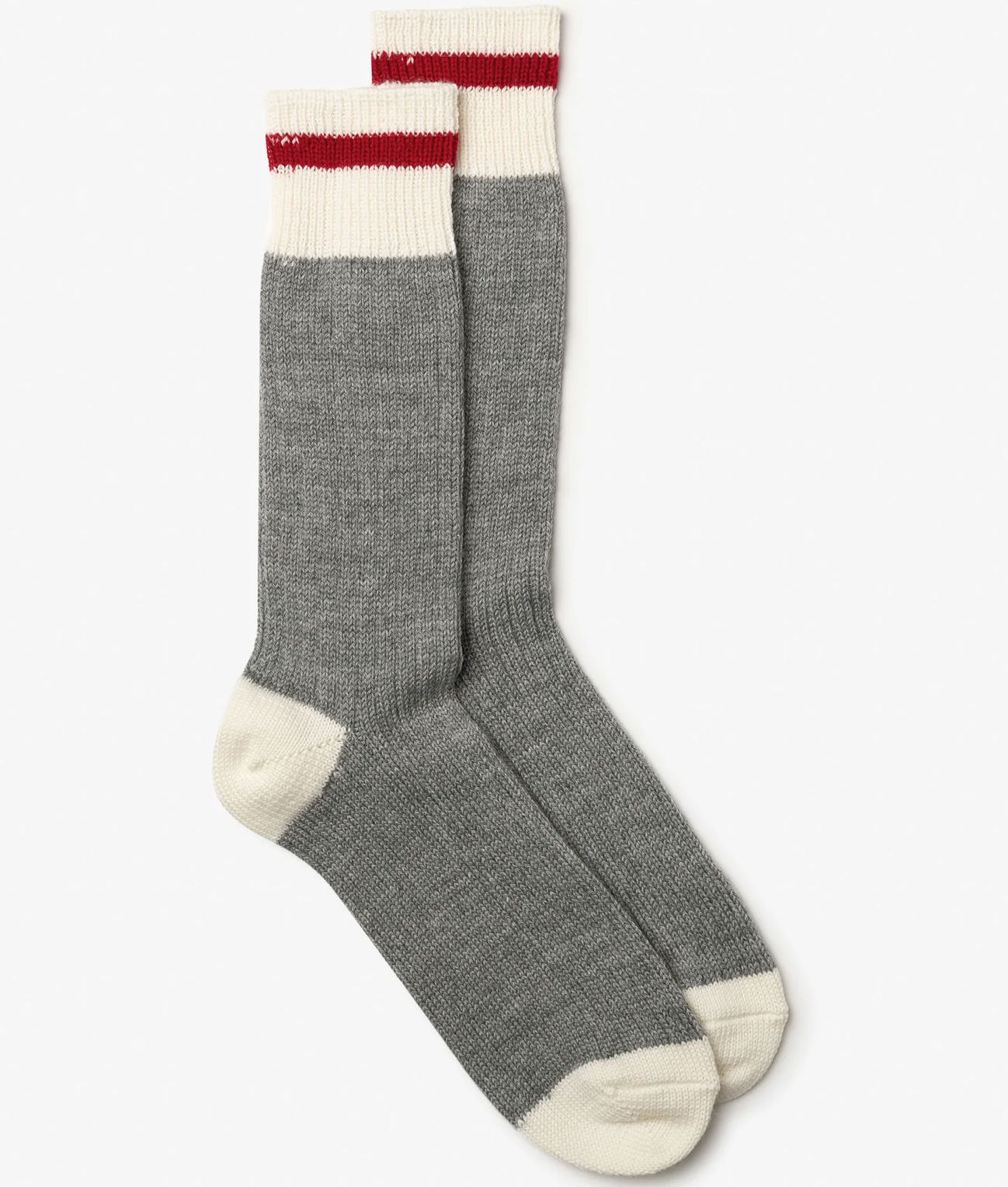 MILO & DEXTER Heritage chaussettes en gris et rouge