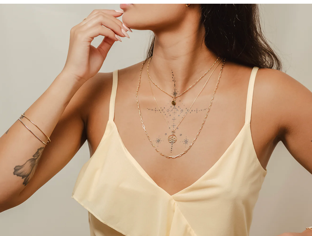 BOA Lotus collier en or vermeil