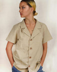ALYKS Linen shirt in beige