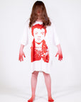 RED RAVEN T-shirt rouge et blanc/rose