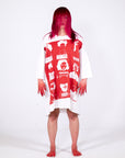 RED RAVEN T-shirt rouge et blanc/rose