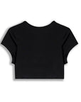 GANK T-shirt crop en noir
