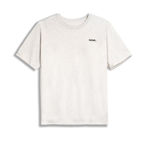 GANK T-shirt oatmeal brodé en noir