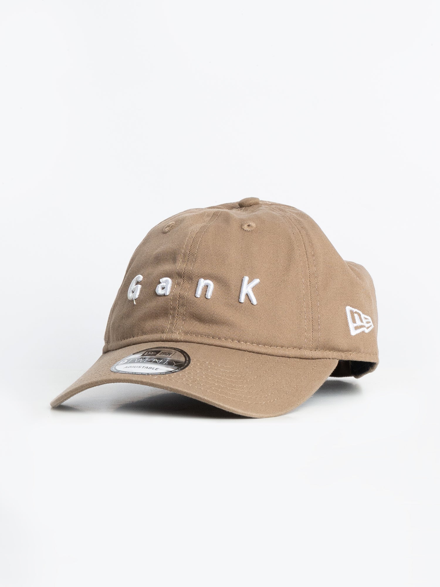 GANK Casquette en beige brodé blanc