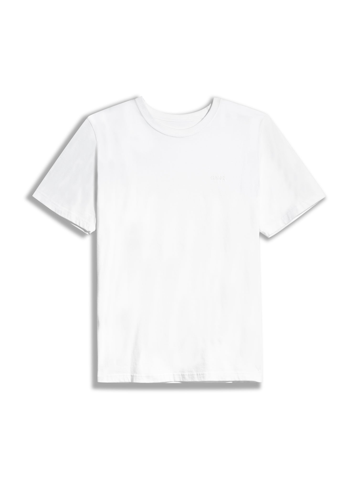 GANK T-Shirt blanc brodé ton sur ton