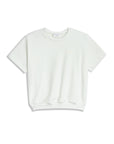 GANK T-Shirt blanc french terry brodé crème