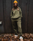 GANK Olive Embroidered Black Jogging