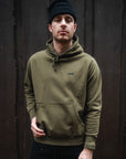 GANK Black Embroidered Olive Hoodie