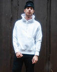 GANK White Tone-on-Tone Embroidered Hoodie