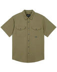 HOOKE River short sleeve shirt in olive green