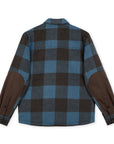HOOKE Chemise canadienne isolée bleu acier et brun