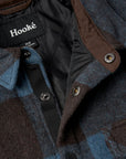 HOOKE Chemise canadienne isolée bleu acier et brun