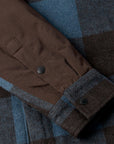 HOOKE Chemise canadienne isolée bleu acier et brun