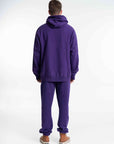 GANK Pull à capuche Violet brodé en blanc