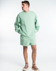 GANK Short vert pastel brodé blanc