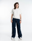 GANK T-Shirt blanc french terry brodé crème