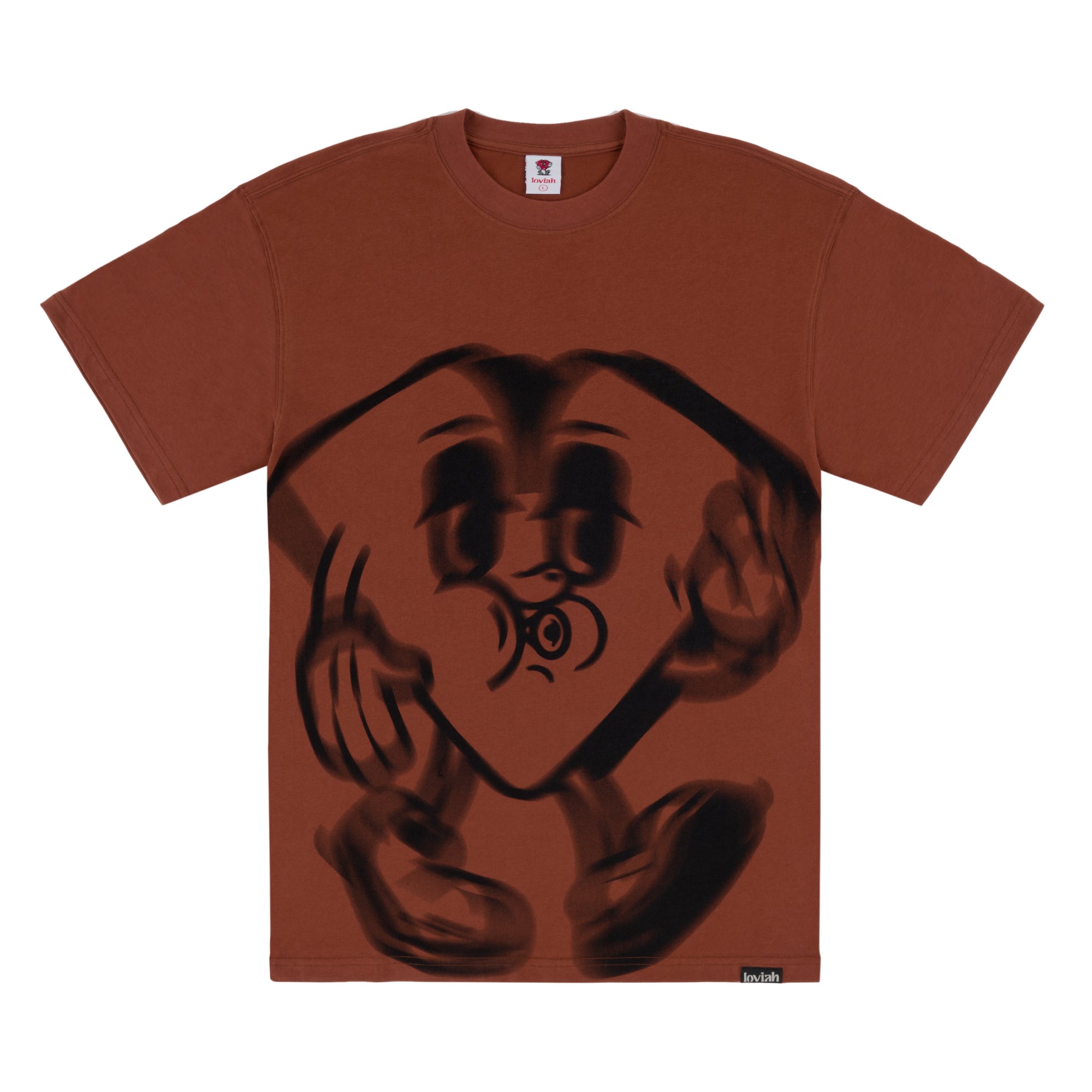 LOVIAH Blur t-shirt in rust