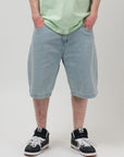 LOVIAH JHORTS DENIM SHORTS WHITE BLUE WASH
