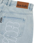 LOVIAH JHORTS DENIM SHORTS WHITE BLUE WASH