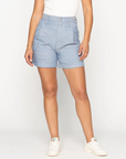 Naked & Famous Short - Dobby Patchwork - Bleu pâle