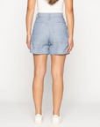 Naked & Famous Short - Dobby Patchwork - Bleu pâle