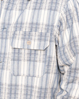 NAKED & FAMOUS Work Shirt - Asagi Sashiko - White