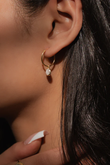 BOA Boucles d`oreilles JAYA en or vermeil avec pierre