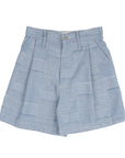 Naked & Famous Shorts - Dobby Patchwork - Pale Blue
