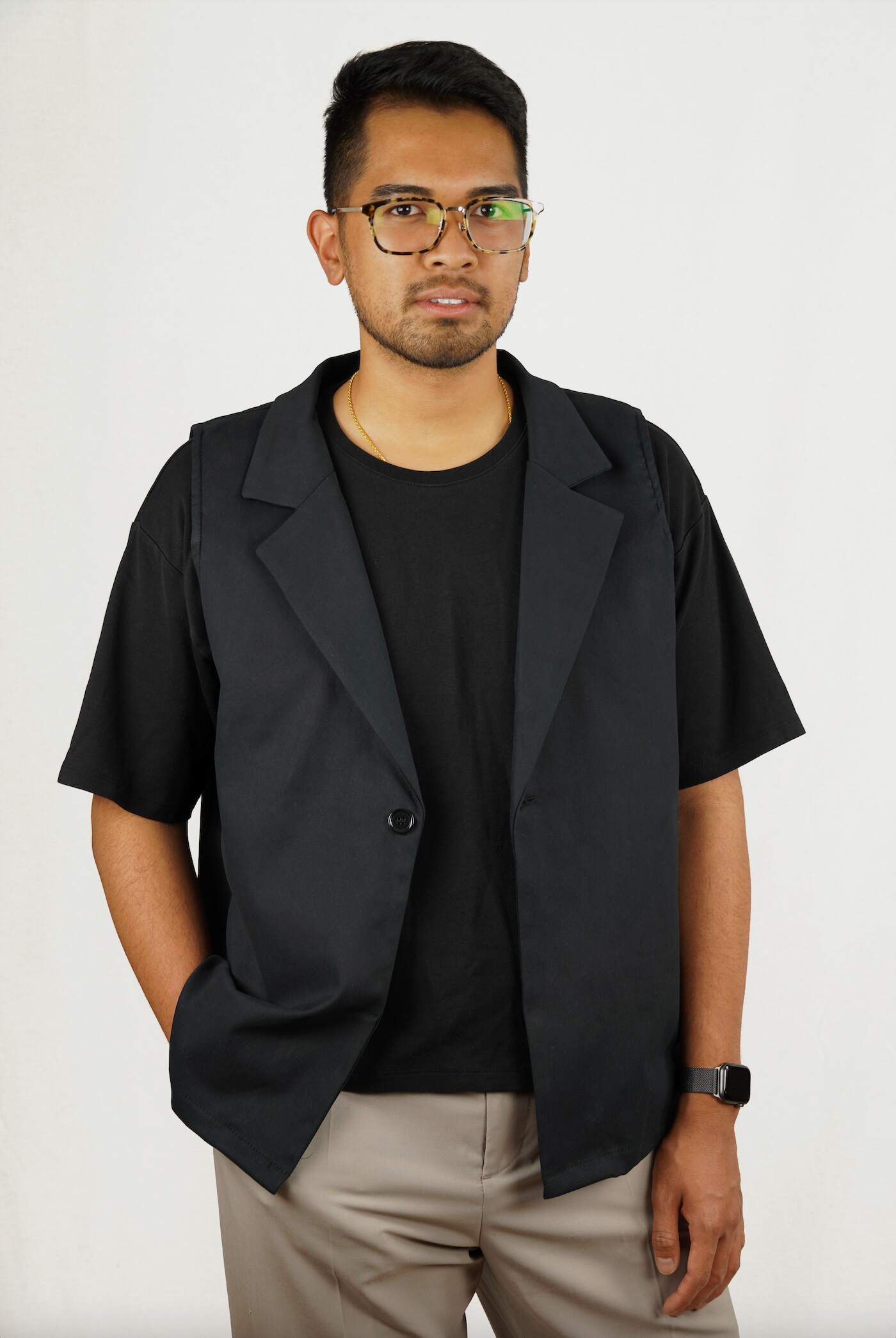 ALYKS Veste sans-manches en noir