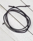 GANK - Bracelet 3 tours en suédine et stud acier inoxydable