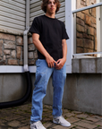 ALYKS Pantalon en jeans