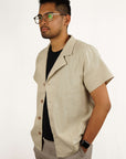 ALYKS Linen shirt in beige