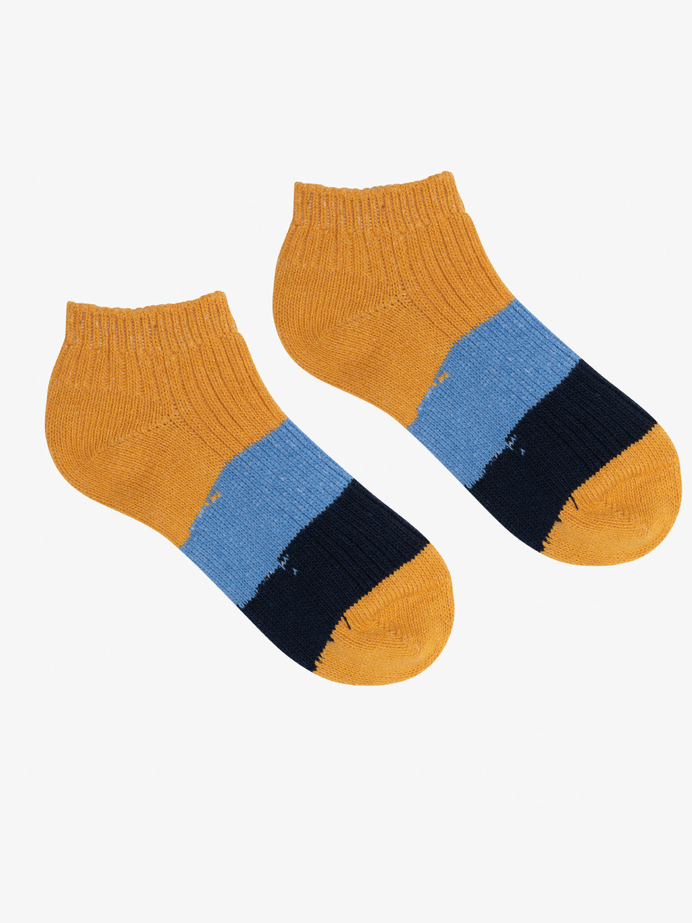 MILO & DEXTER Heritage Crop Sock jaune bleu marine et bleu ciel