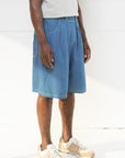 *MERCY HOUSE CAIUS DENIM PLEATED JORTS