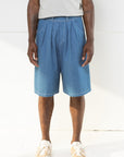 *MERCY HOUSE CAIUS DENIM PLEATED JORTS