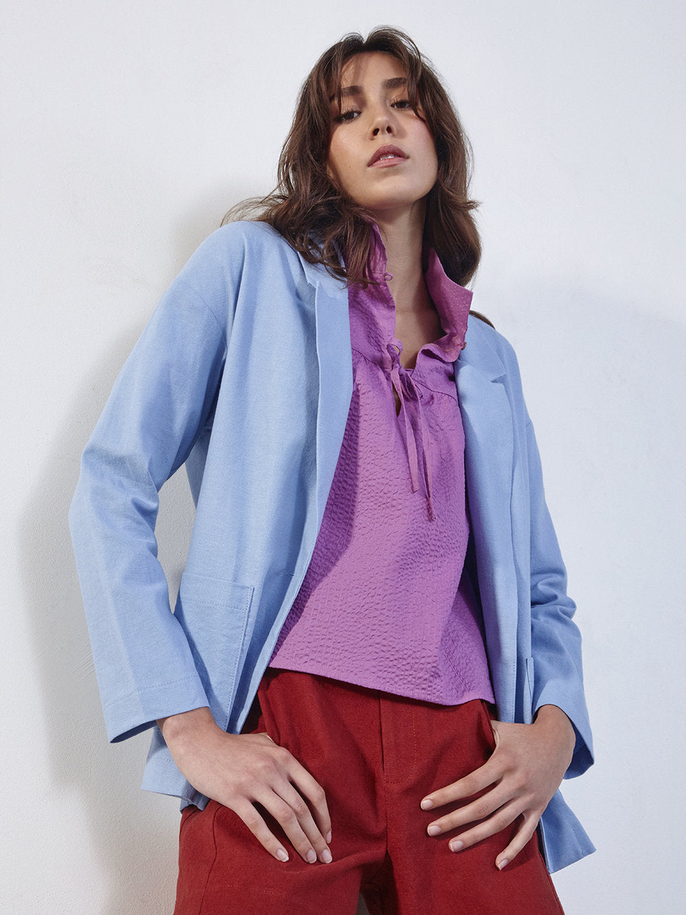 DAGG & STACEY Hollis Blazer Ice Blue
